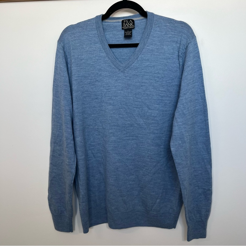 Jos. A. Bank Merino Wool V-Neck Sweater | L